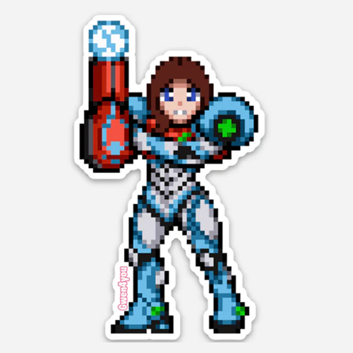 👾✨ Sticker Exclusivo – Cosplay Samus